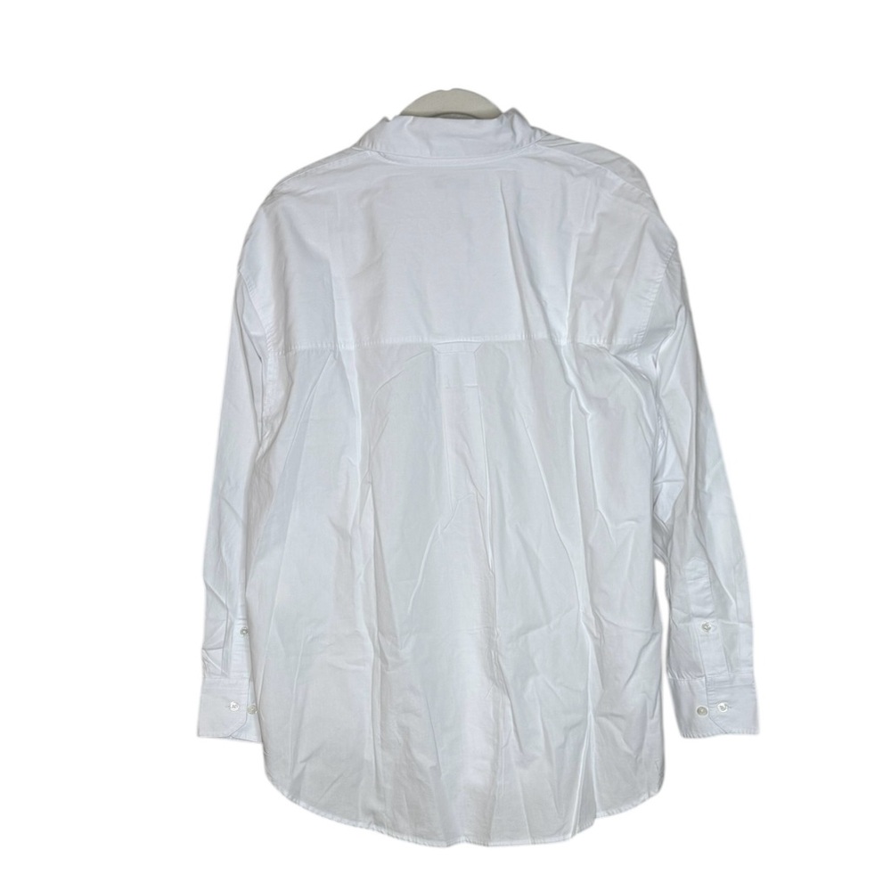 Madewell Oversized Fit Lightweight Oxford Shirt Blouse NWT L White - Picture 4 of 10